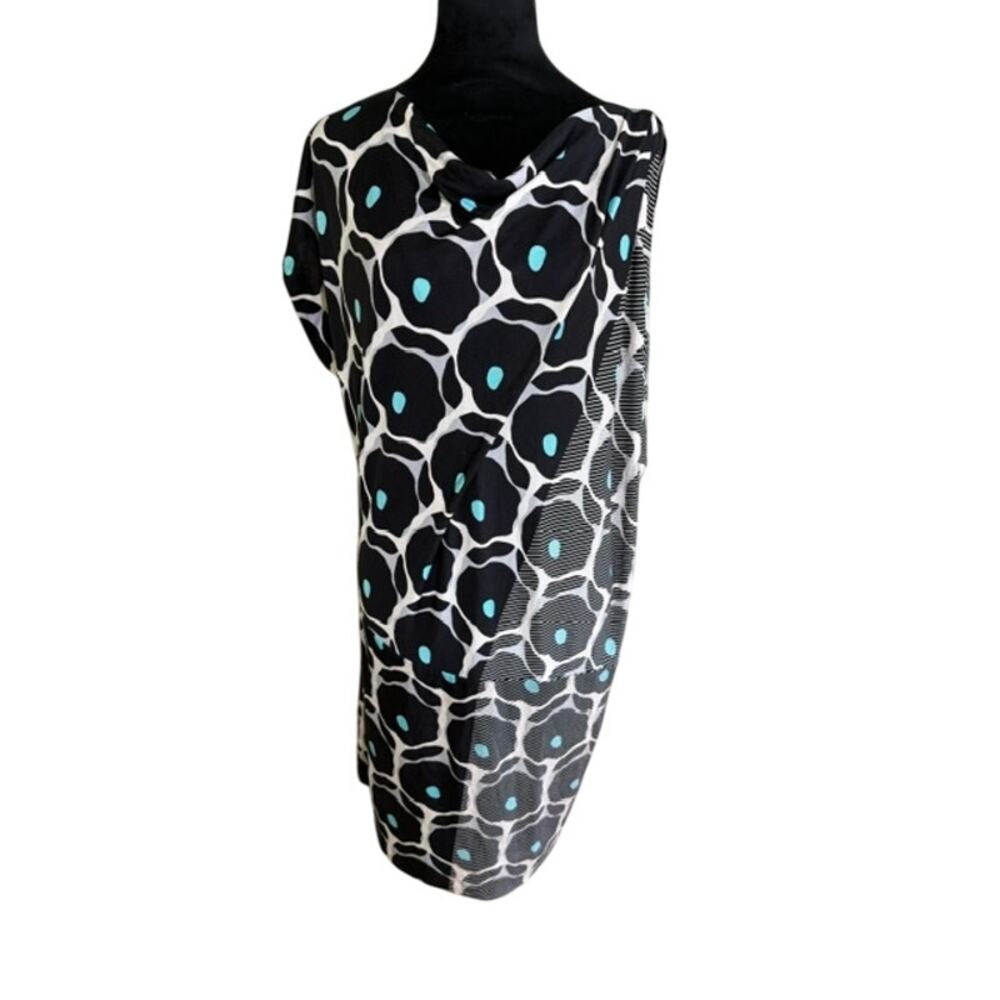 DVF Diane von Furstenberg Posie Asymmetric Silk Jersey Dress Shealth 6 Designer